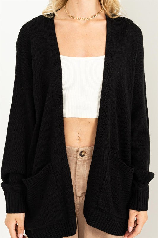 True Story Open Front Cardigan Sweater - Jake J Shop