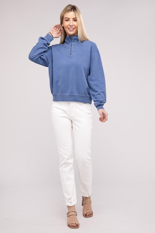 Half Zip Long Sleeve Sweatshirt