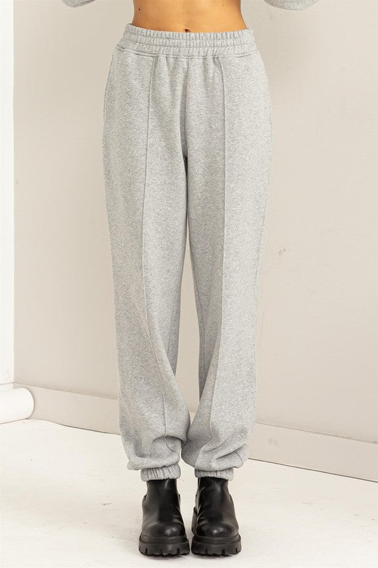 Cute Take High-Waisted Pintuck Sweatpants - Jake J Shop