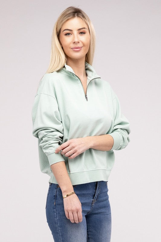 Half Zip Long Sleeve Sweatshirt