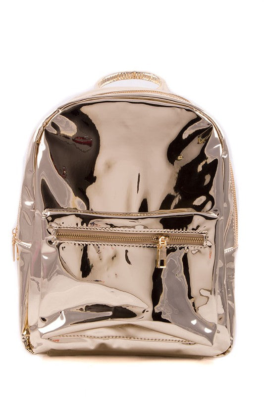 METALLIC PU LEATHER BACKPACK - Jake J Shop