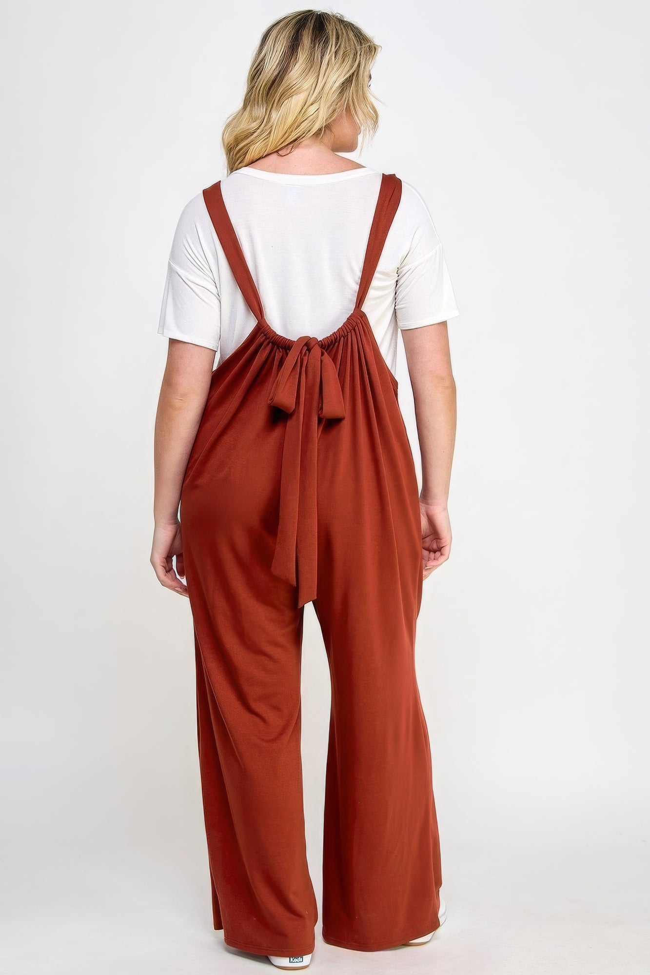 French Terry Wide Leg Jumpsuit Overalls