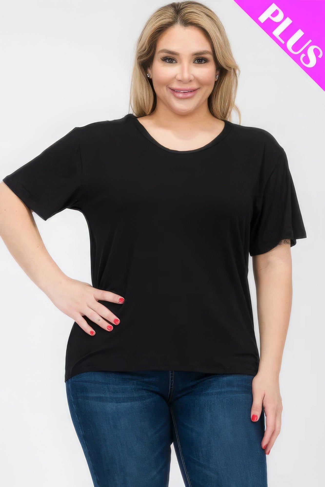 Plus Size Basic Short Sleeve T-shirt