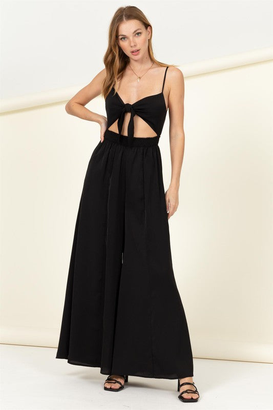 Remember Me Front Sash Cutout Jumpsuit - Jake J Shop