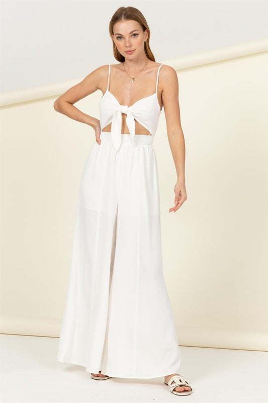 Remember Me Front Sash Cutout Jumpsuit - Jake J Shop