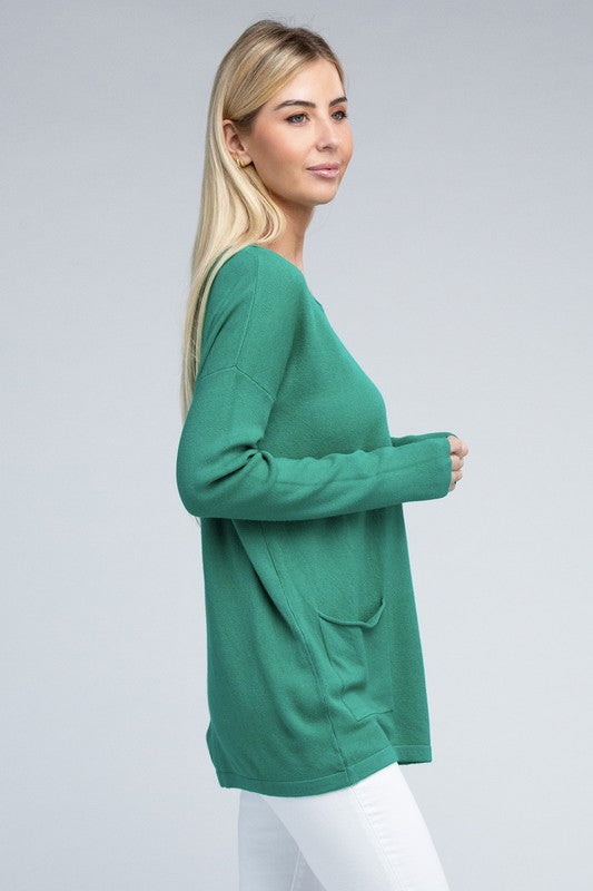 Viscose Front Pockets Sweater