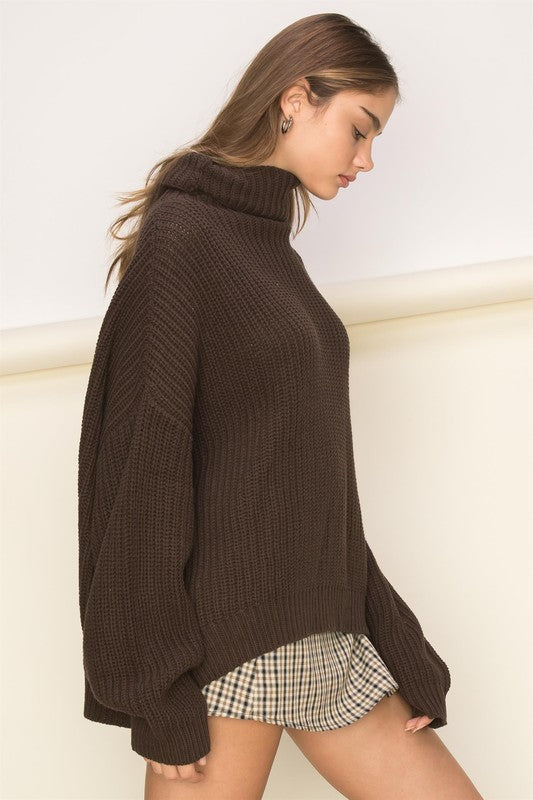 Cuddly Cute Turtleneck Oversized Sweater - Jake J Shop